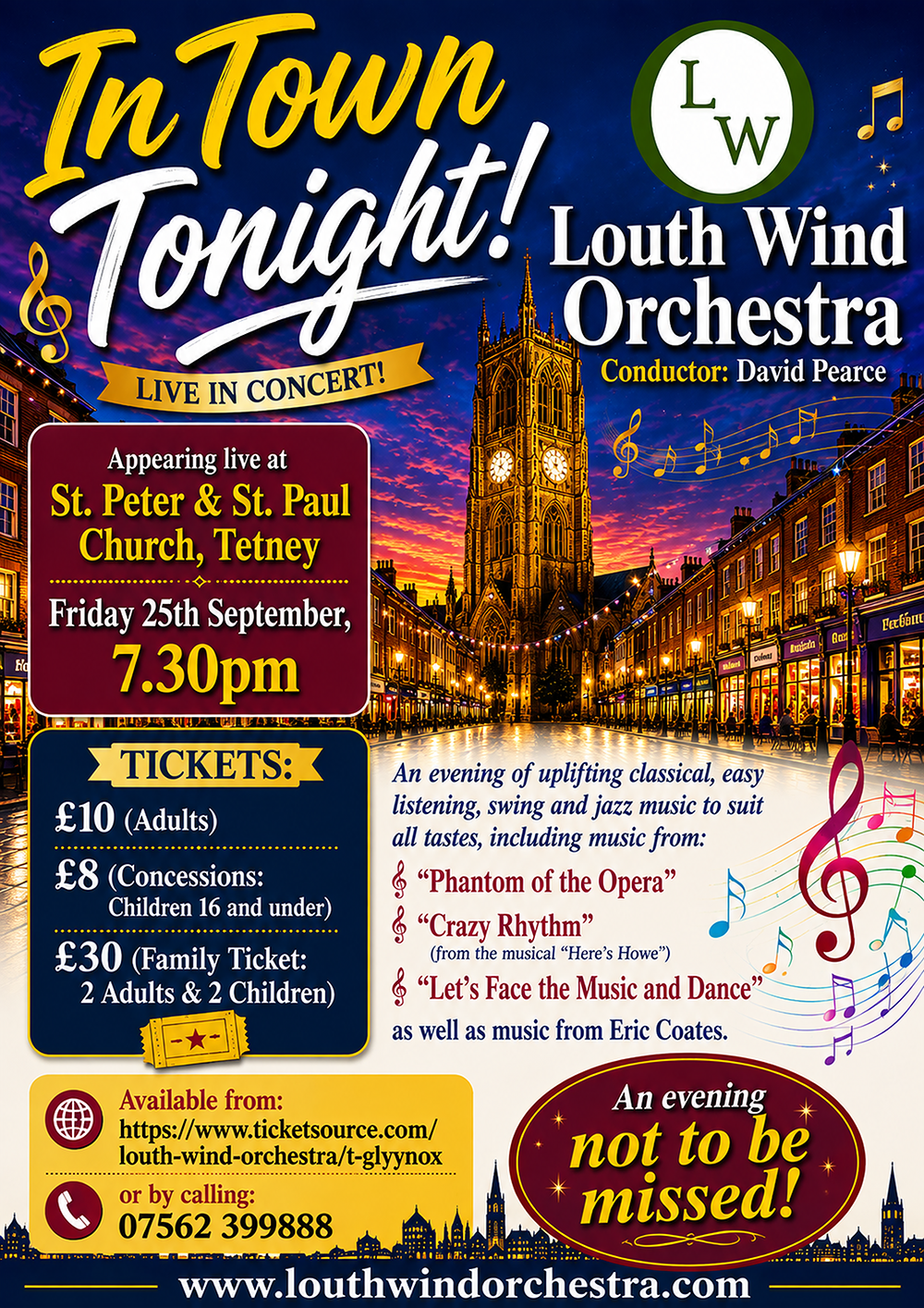 Louth Wind Orchestra - Tetney Sept' 2026